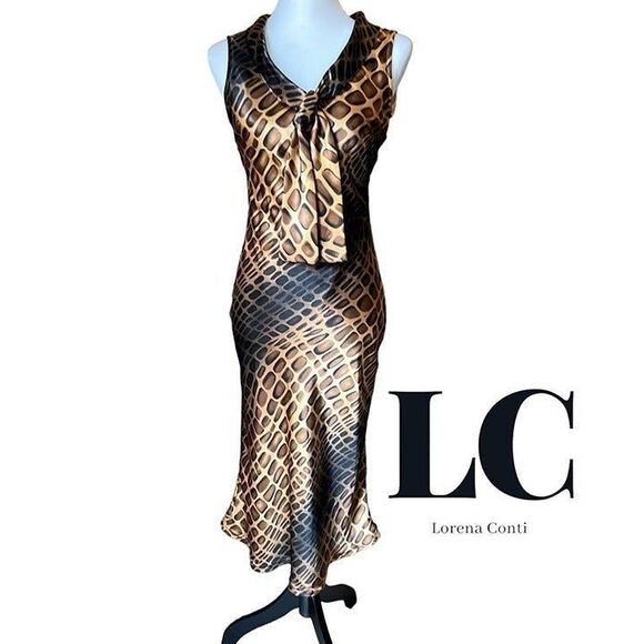 Elegant Animal Print Sleeveless Dress - Picture 12 of 12